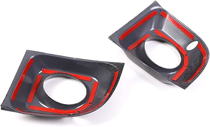 フロント フォグ ライト トリム リング FIAT 500 2011-2019 に適合 2個( 炭素繊維パターン) フロント フォグ ライト トリム リング FIAT 500 2011-2019 に適合 2個( 炭素繊維パターン)