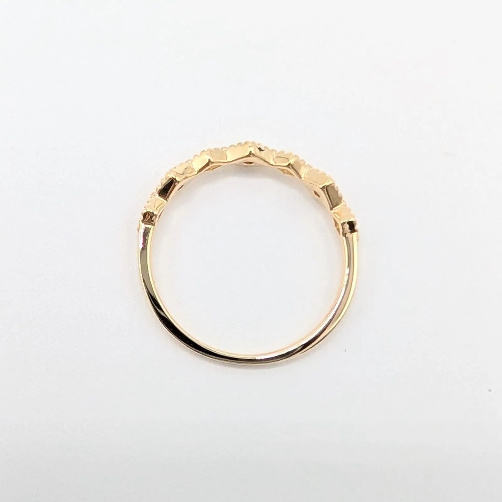 【新品仕上済】ダイヤモンド リング K10YG-0.7g D:0.01ct 7号/47 ミル打ち イエローゴールド 【新品仕上済】ダイヤモンド リング K10YG-0.7g D:0.01ct 7号/47 ミル打ち イエローゴールド