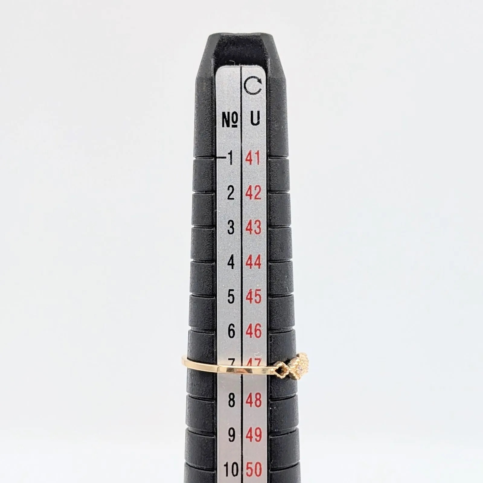 【新品仕上済】ダイヤモンド リング K10YG-0.7g D:0.01ct 7号/47 ミル打ち イエローゴールド 【新品仕上済】ダイヤモンド リング K10YG-0.7g D:0.01ct 7号/47 ミル打ち イエローゴールド