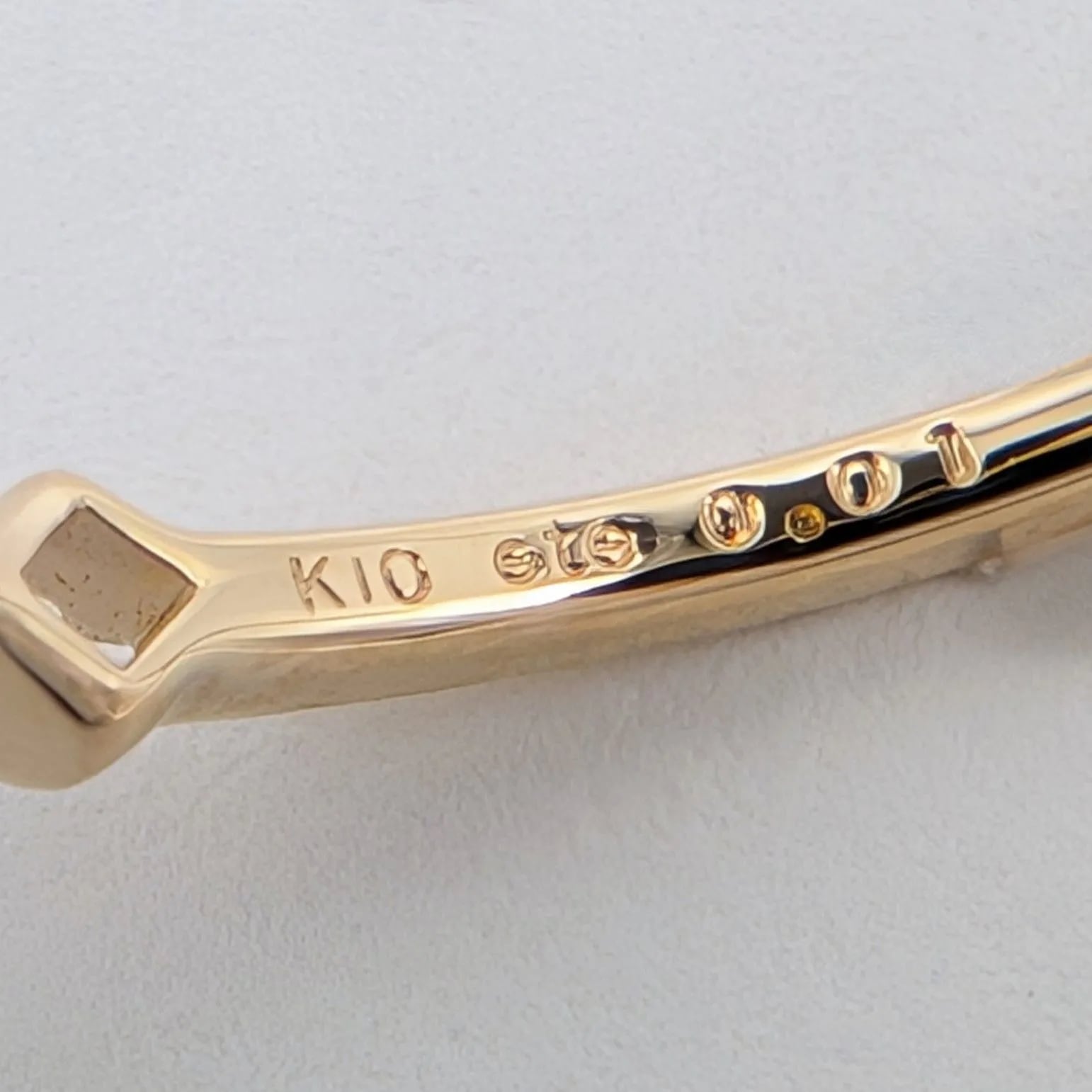 【新品仕上済】ダイヤモンド リング K10YG-0.7g D:0.01ct 7号/47 ミル打ち イエローゴールド 【新品仕上済】ダイヤモンド リング K10YG-0.7g D:0.01ct 7号/47 ミル打ち イエローゴールド