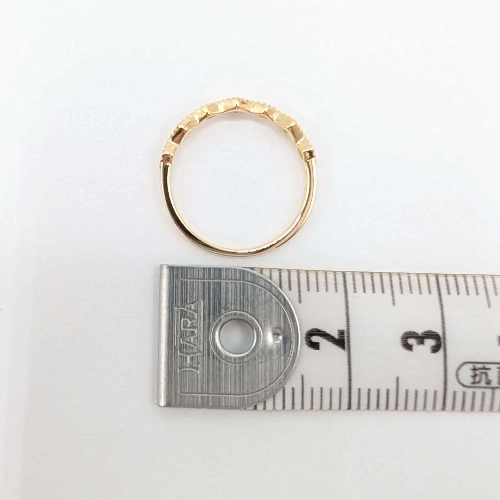 【新品仕上済】ダイヤモンド リング K10YG-0.7g D:0.01ct 7号/47 ミル打ち イエローゴールド 【新品仕上済】ダイヤモンド リング K10YG-0.7g D:0.01ct 7号/47 ミル打ち イエローゴールド