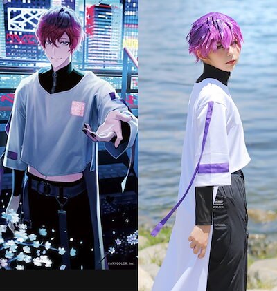 即日 浮奇・ヴィオレタ　コスプレ衣装　コスプレ　ウィッグ　にじさんじen にじさんじ EN Uki Violeta 浮奇ヴィオレタ コスプレウィッグ