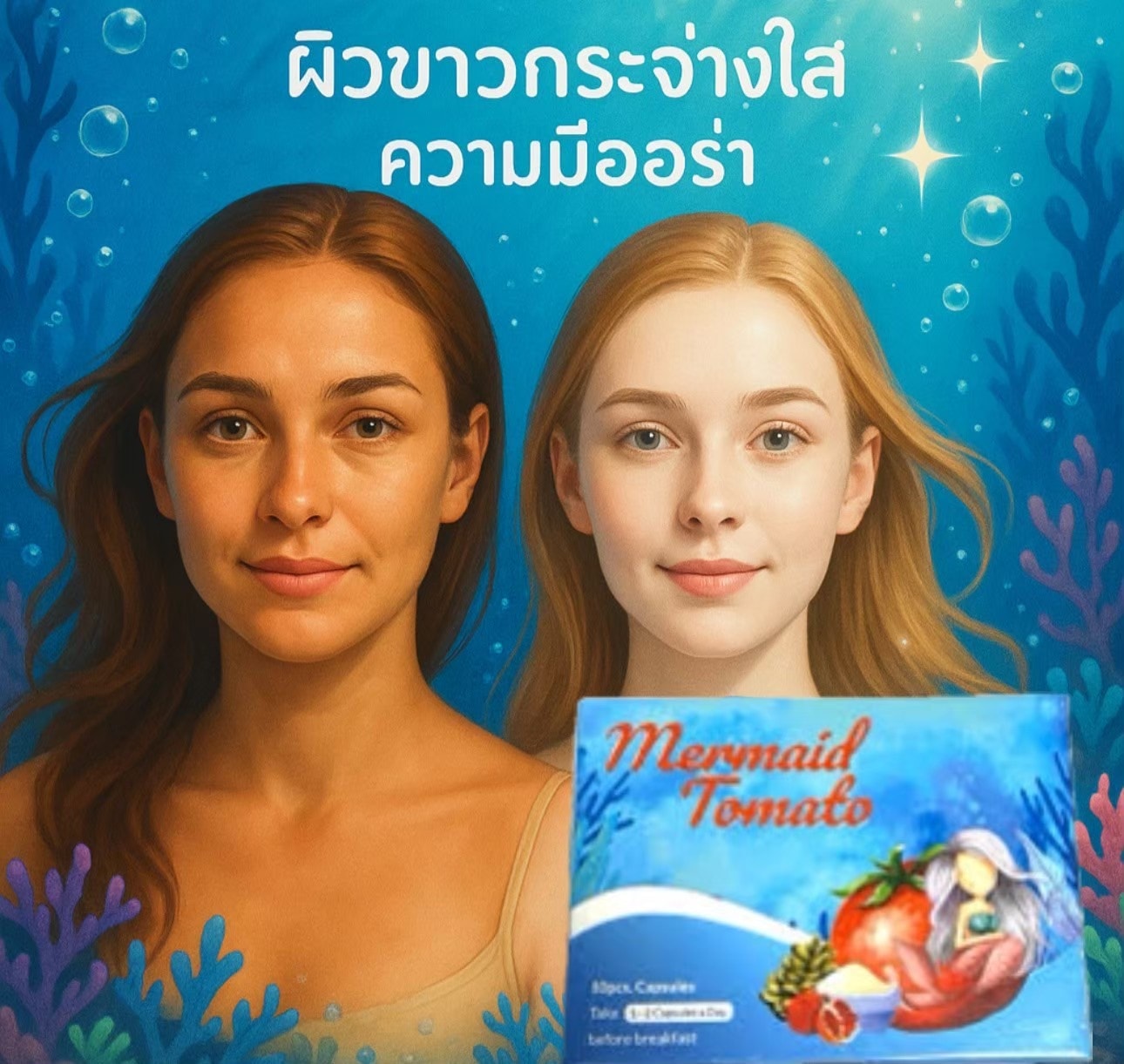 [3個セット]マーメイドトマト（Mermaid Tomato）寝る前の1粒で輝くハリ＆艶肌 10カプセル×3個