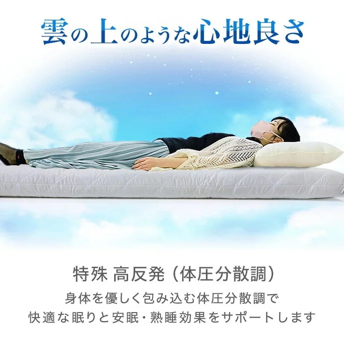 極厚 約12~13cm 超極太 敷布団 シングル 体圧分散 高反発 日本製 THREE LAYER 雲の上の心地よさ 機能性寝具 敷き布団 抗菌 防臭 防カビ マット 厚さ高め 硬め 固め 腰痛対策 極厚 約12~13cm 超極太 敷布団 シングル 体圧分散 高反発 日本製 THREE LAYER 雲の上の心地よさ 機能性寝具 敷き布団 抗菌 防臭 防カビ マット 厚さ高め 硬め 固め 腰痛対策
