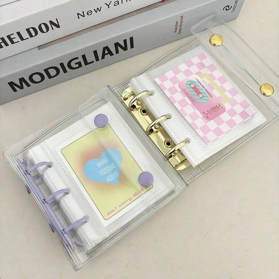 Qoo10] ミニ 3穴 マカロンバインダーカバーダブ