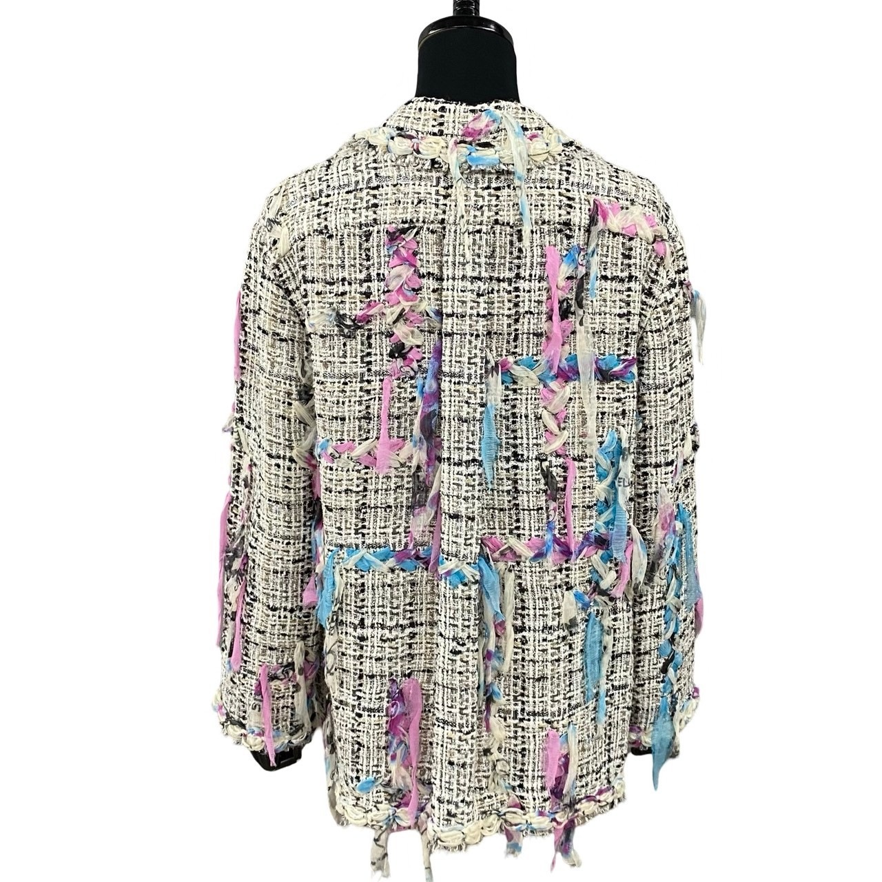 ツイード ココマークテーラードジャケット コットン ナイロン レーヨン ホワイト 67987 ツイード ココマークテーラードジャケット コットン ナイロン レーヨン ホワイト 67987