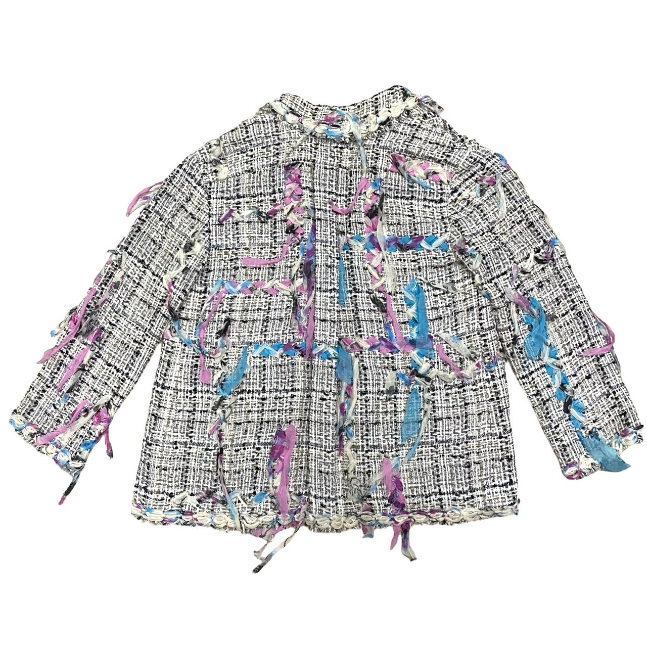 ツイード ココマークテーラードジャケット コットン ナイロン レーヨン ホワイト 67987 ツイード ココマークテーラードジャケット コットン ナイロン レーヨン ホワイト 67987