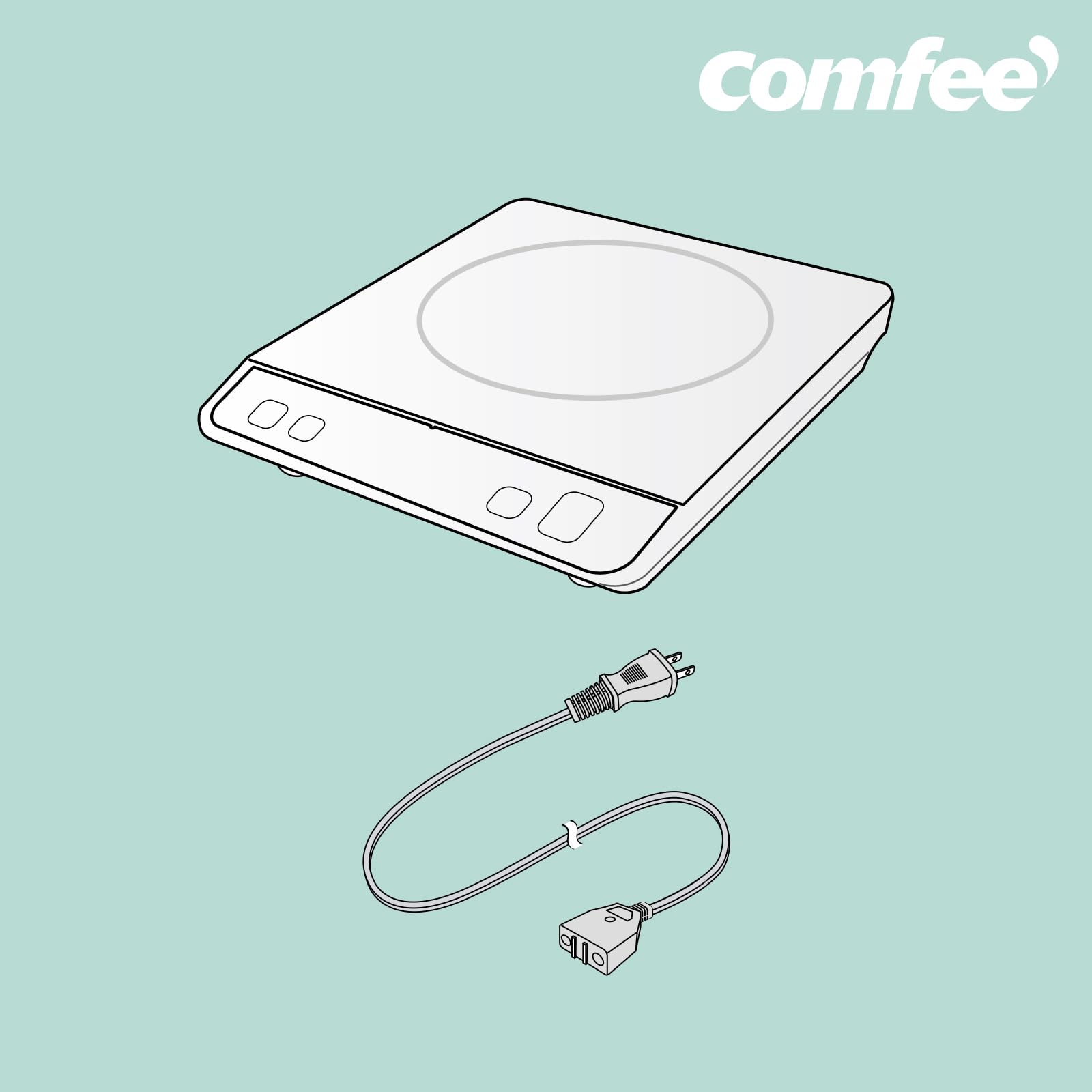 COMFEE クッキングヒーター IH式 薄型 1000ワット 3種メニュー 揚げ物 3段保温 炒め料理 CIC-10GKBLA1 COMFEE クッキングヒーター IH式 薄型 1000ワット 3種メニュー 揚げ物 3段保温 炒め料理 CIC-10GKBLA1