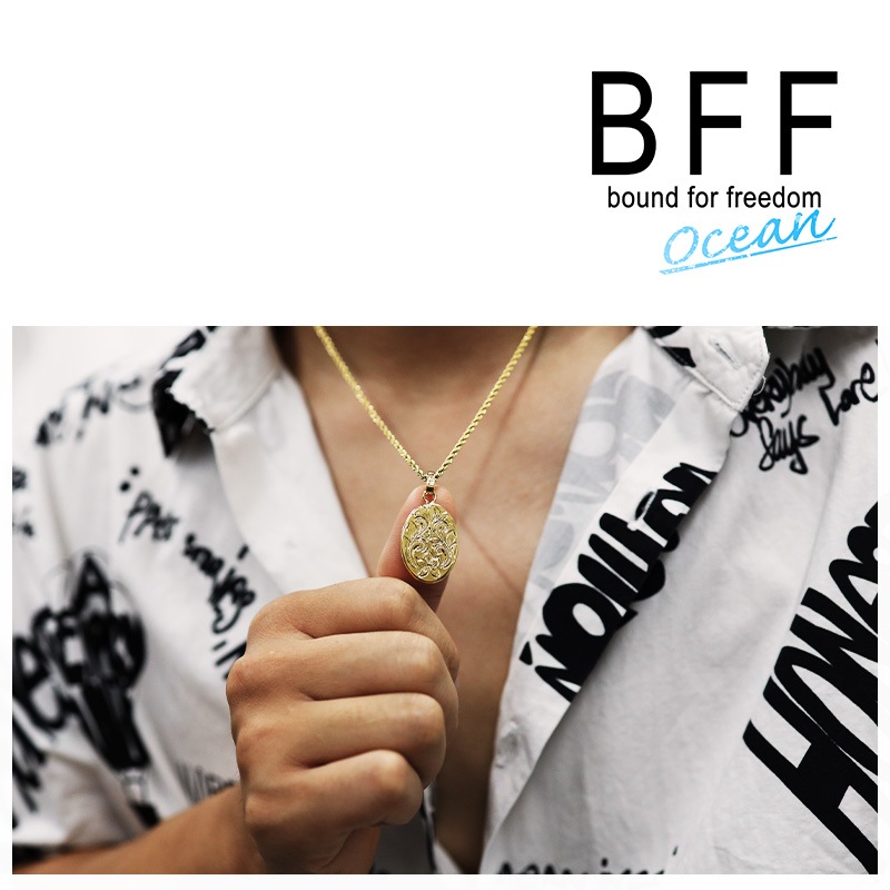 BFF ハワイアンオーバルネックレス [bffn011-g]