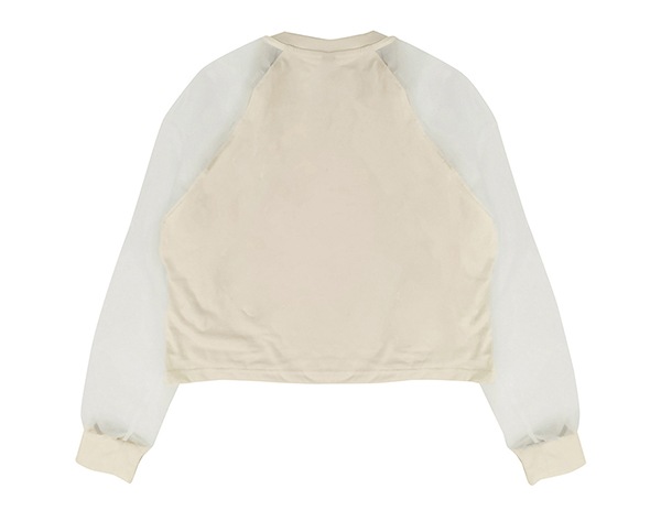 ロイヤルローブデザインのアイボリーTシャツ