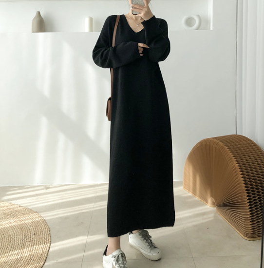 Qoo10] 【取寄：納期2週間】ニットワンピース レ