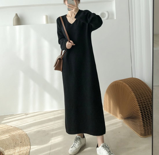 Qoo10] 【取寄：納期2週間】ニットワンピース レ