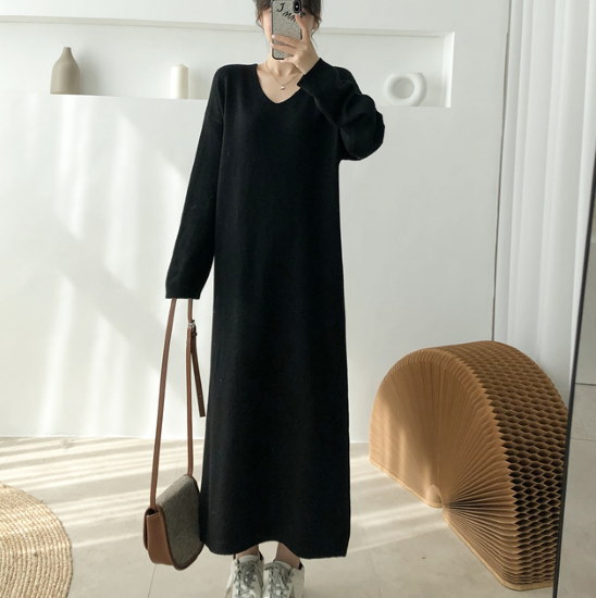 Qoo10] 【取寄：納期2週間】ニットワンピース レ