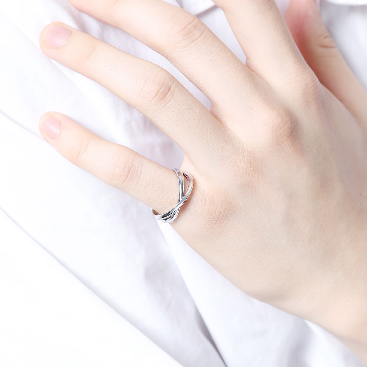 リング レディース メンズ サージカルステンレス製 ペアリング Zanipolo Terzini ザニポロタルツィーニ お肌に優しい 金属アレルギー対応 指輪 トラベルジュエリー ツートン クロス シ