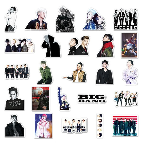 Amazon.co.jp: 絵柄だけ残る ステッカー S 「BIGBANG」 黒 004B