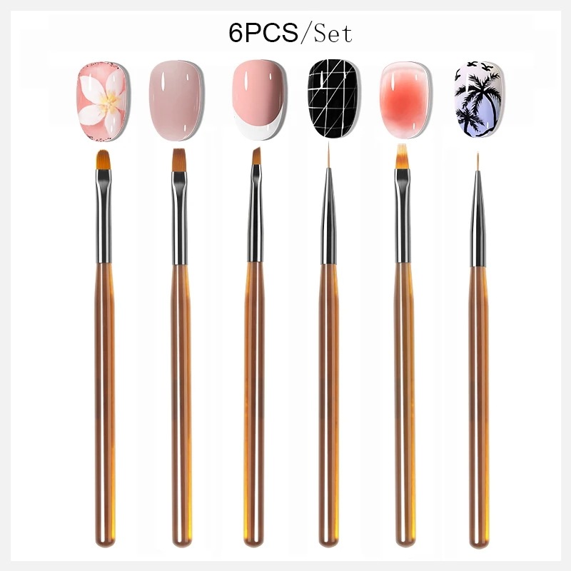納期21日Maychao 5/7個キットマニキュアツールジェルネイルポリッシュbuilder粉彫刻ジェルブラシネイルアートの絵画ペン