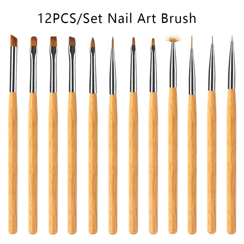 納期21日Maychao 5/7個キットマニキュアツールジェルネイルポリッシュbuilder粉彫刻ジェルブラシネイルアートの絵画ペン