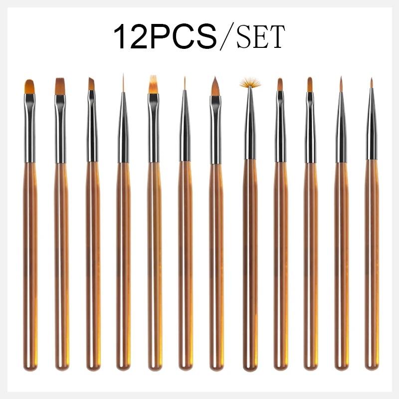 納期21日Maychao 5/7個キットマニキュアツールジェルネイルポリッシュbuilder粉彫刻ジェルブラシネイルアートの絵画ペン