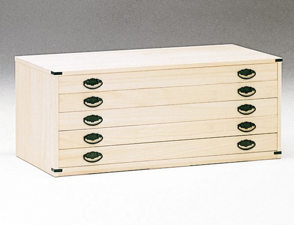 総桐チェスト 5段 桐たんす ロウ引き仕上 日本製 幅100cm