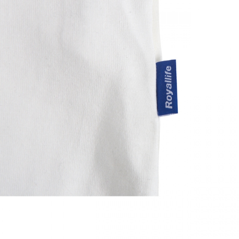 ROYALLIFE RLS2201クルーロゴスタンダードフィット半袖Tシャツ - ホワイト ROYALLIFE RLS2201クルーロゴスタンダードフィット半袖Tシャツ - ホワイト