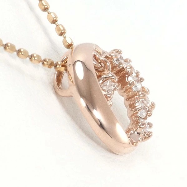 K10 10金 PG ピンクゴールド ネックレス ダイヤ 0.13 約40cm ジュエリー 中古 K10 10金 PG ピンクゴールド ネックレス ダイヤ 0.13 約40cm ジュエリー 中古