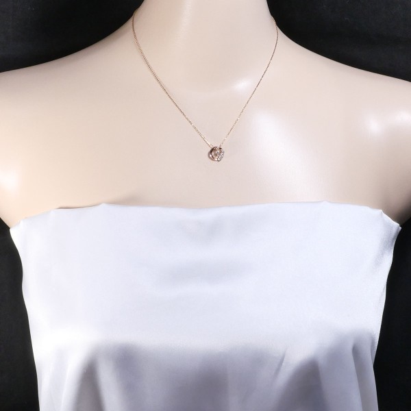 K10 10金 PG ピンクゴールド ネックレス ダイヤ 0.13 約40cm ジュエリー 中古 K10 10金 PG ピンクゴールド ネックレス ダイヤ 0.13 約40cm ジュエリー 中古