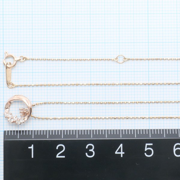 K10 10金 PG ピンクゴールド ネックレス ダイヤ 0.13 約40cm ジュエリー 中古 K10 10金 PG ピンクゴールド ネックレス ダイヤ 0.13 約40cm ジュエリー 中古