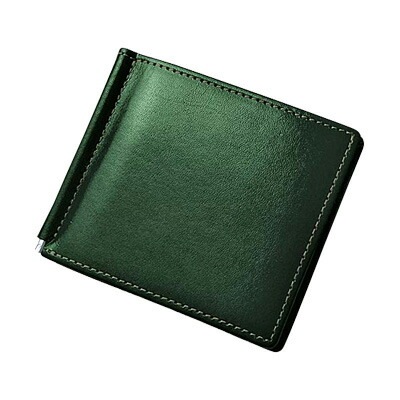 レクレド　スモールレザーグッズ　マネークリップ ウノフク イタリアンレザー ビジネス 財布 二つ折り 札入れ 牛革 イタリアンレザーの素材