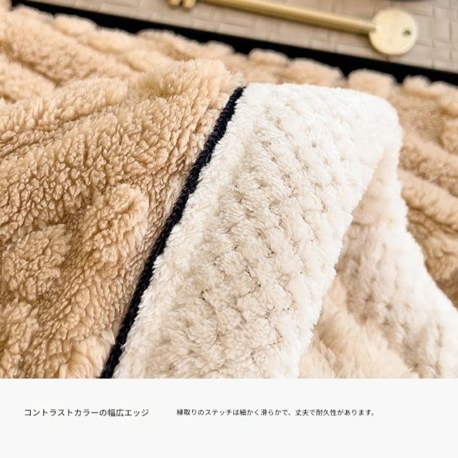 毛布 北欧 キングサイズ クイーンサイズ 200cm×230cm 昼寝 温活 温かい ポリエステル 洗濯可能 洗濯機可能 ナチュラル