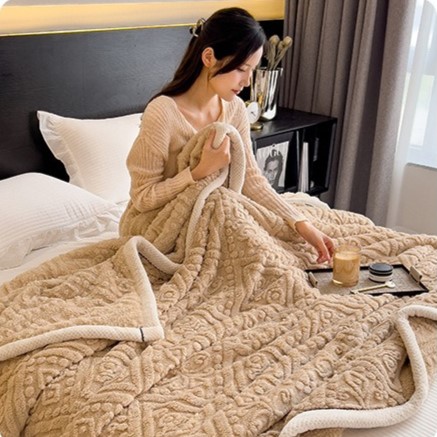 毛布 北欧 キングサイズ クイーンサイズ 200cm×230cm 昼寝 温活 温かい ポリエステル 洗濯可能 洗濯機可能 ナチュラル