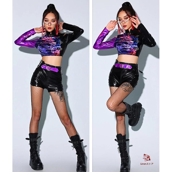 Qoo10] [新品入荷]パープル 紫 ジャズダンス衣