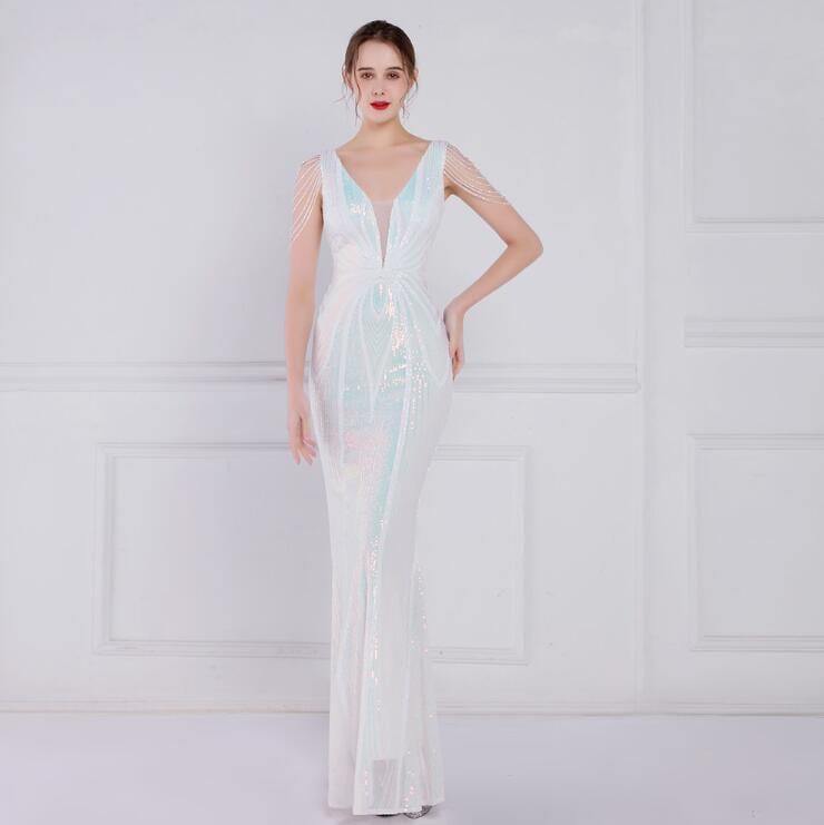 スパンコール キラキラドレス イブニングドレス ウェディングドレス お花嫁 パーティードレス ノースリーブ タイトワンピース 大きいサイズ ロングドレス Vネック マーメイドドレス ナイトドレス フォ スパンコール キラキラドレス イブニングドレス ウェディングドレス お花嫁 パーティードレス ノースリーブ タイトワンピース 大きいサイズ ロングドレス Vネック マーメイドドレス ナイトドレス フォ