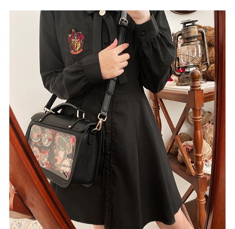 ユニフォームバッグ メッセンジャーバッグ ハンドバッグ サッチェルバッグ JK PVC 学校 痛バッグ 痛バ