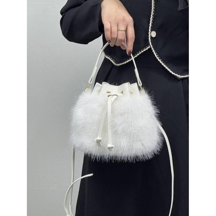 【期間限定】エコファー 2way トートバッグ 巾着 ショルダー付き バッグ ミニショルダー 【akb409-013】【予約販売:15-20日】宅込 【期間限定】エコファー 2way トートバッグ 巾着 ショルダー付き バッグ ミニショルダー 【akb409-013】【予約販売:15-20日】宅込