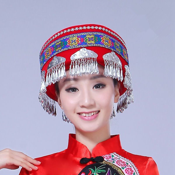 Qoo10] モン族伝統的な帽子女性東南アジア少数民族