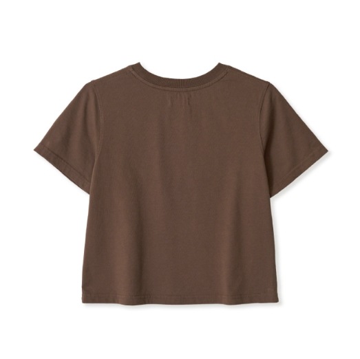 Tシャツ・カットソー AEAE LOGO CROP TSHIRTS BROWN aeae】 AEAE LOGO CROP T-SHIRTS : BROWN Tシャツ・カットソー