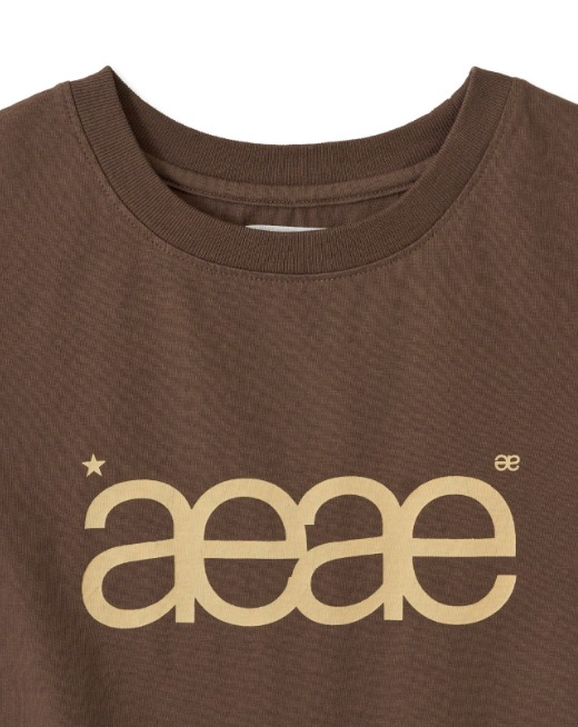 Tシャツ・カットソー AEAE LOGO CROP TSHIRTS BROWN aeae】 AEAE LOGO CROP T-SHIRTS : BROWN Tシャツ・カットソー