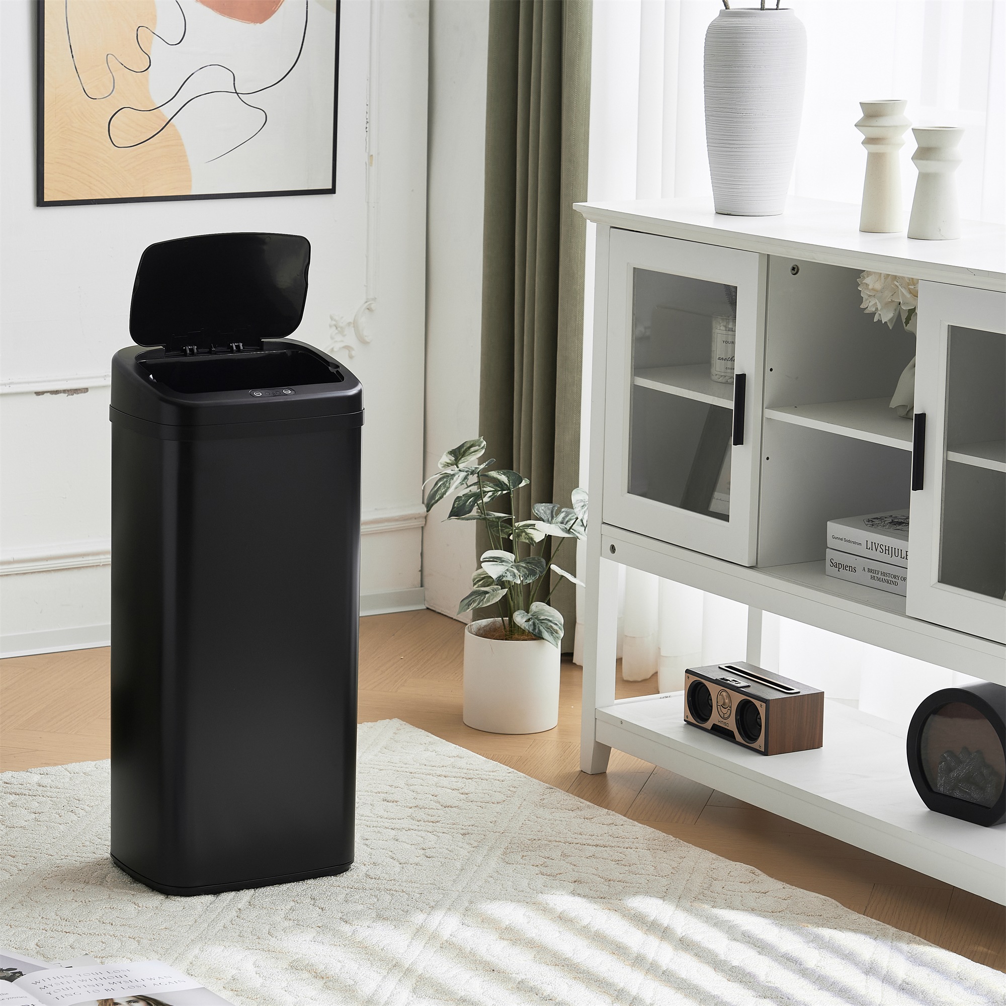 E3【人気商品】センサー全自動開閉式 ゴミ箱 大容量 45L ブラック E3【人気商品】センサー全自動開閉式 ゴミ箱 大容量 45L ブラック