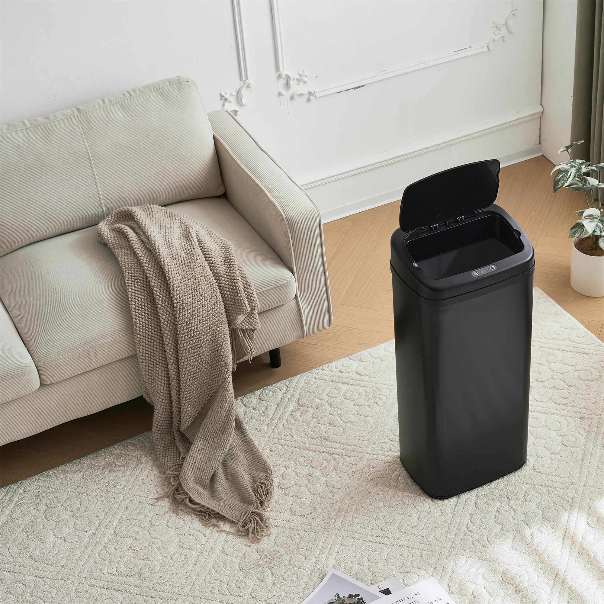 E3【人気商品】センサー全自動開閉式 ゴミ箱 大容量 45L ブラック E3【人気商品】センサー全自動開閉式 ゴミ箱 大容量 45L ブラック