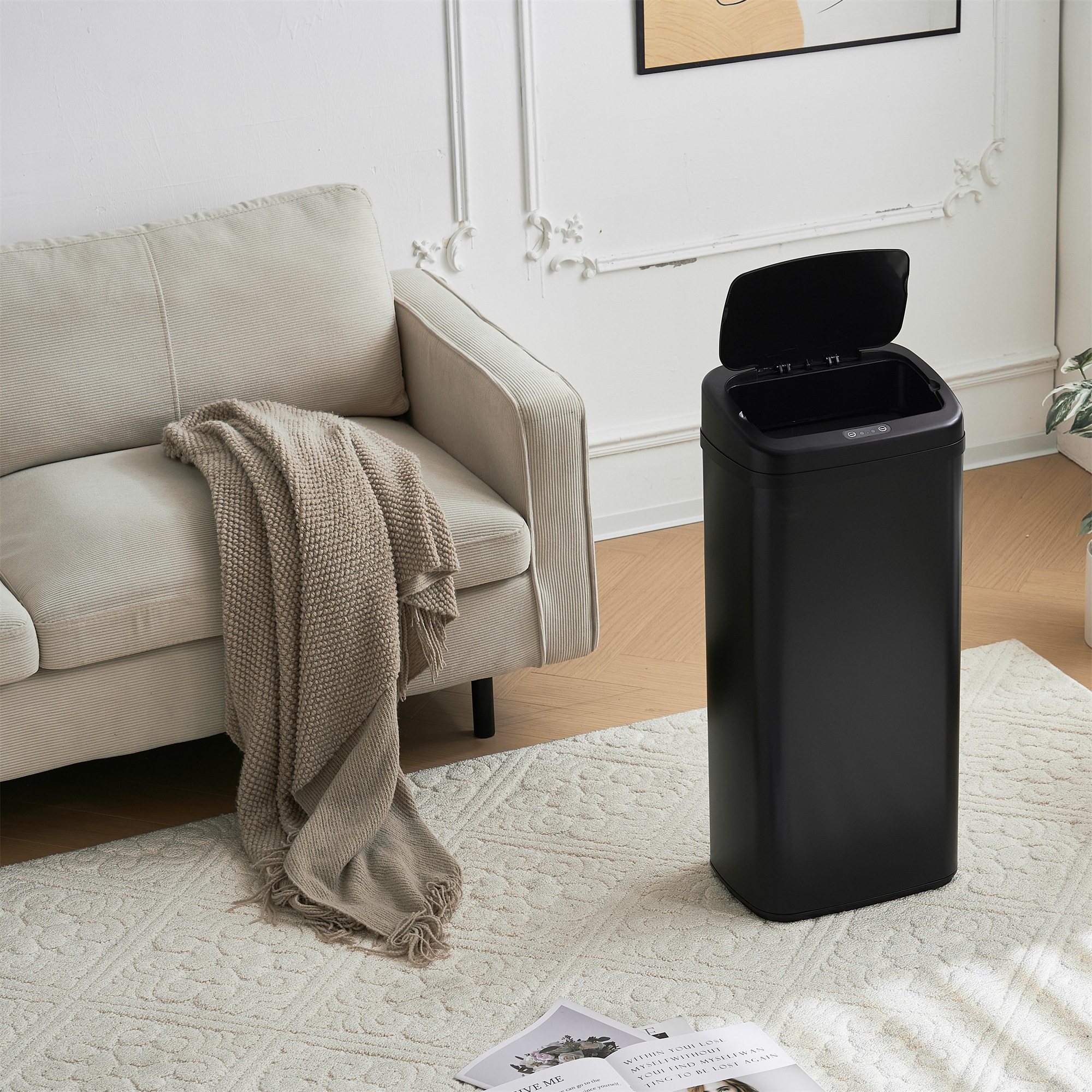 E3【人気商品】センサー全自動開閉式 ゴミ箱 大容量 45L ブラック E3【人気商品】センサー全自動開閉式 ゴミ箱 大容量 45L ブラック