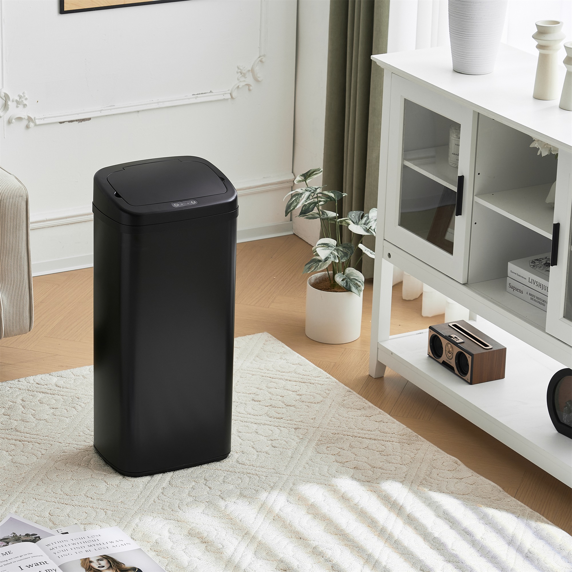 E3【人気商品】センサー全自動開閉式 ゴミ箱 大容量 45L ブラック E3【人気商品】センサー全自動開閉式 ゴミ箱 大容量 45L ブラック