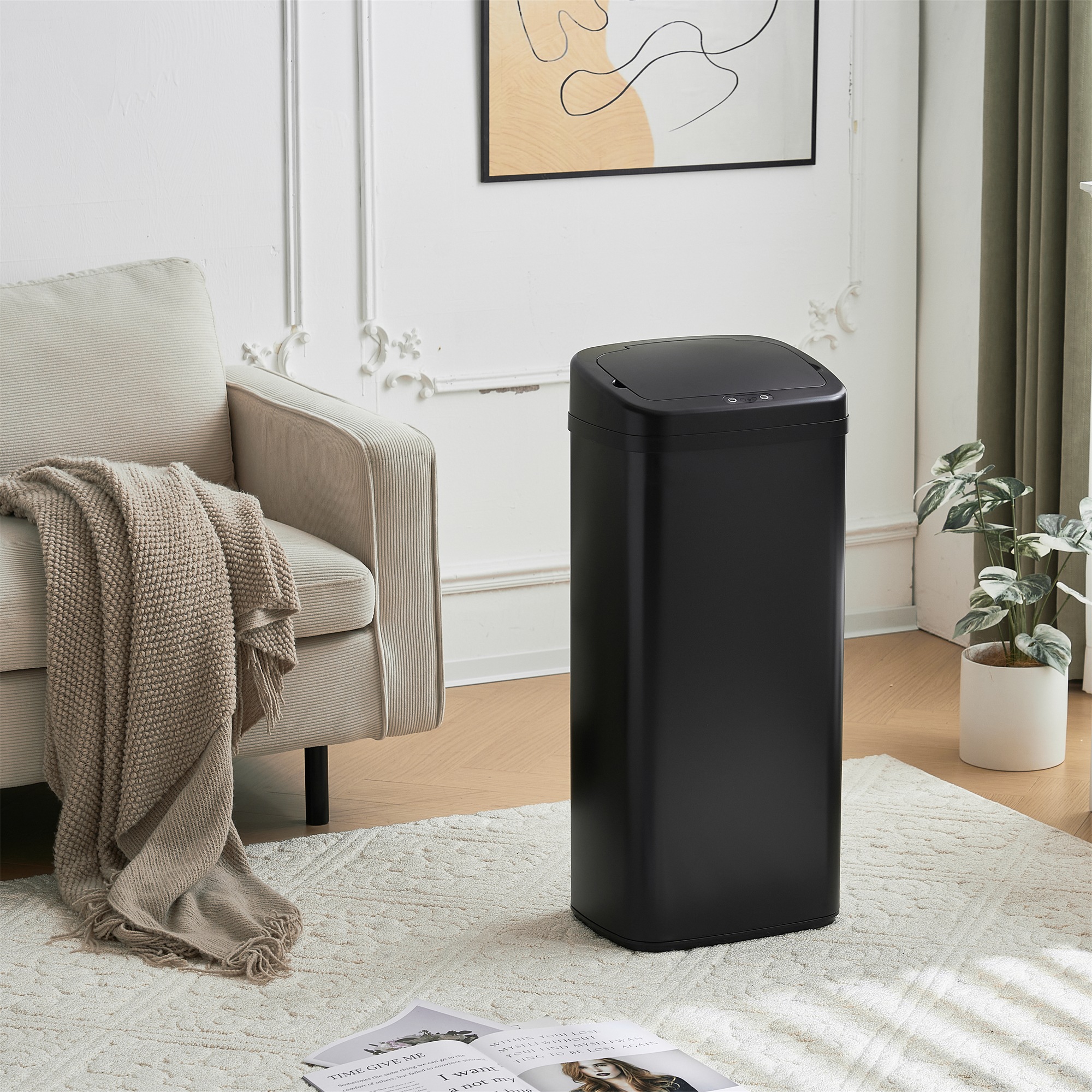 E3【人気商品】センサー全自動開閉式 ゴミ箱 大容量 45L ブラック E3【人気商品】センサー全自動開閉式 ゴミ箱 大容量 45L ブラック