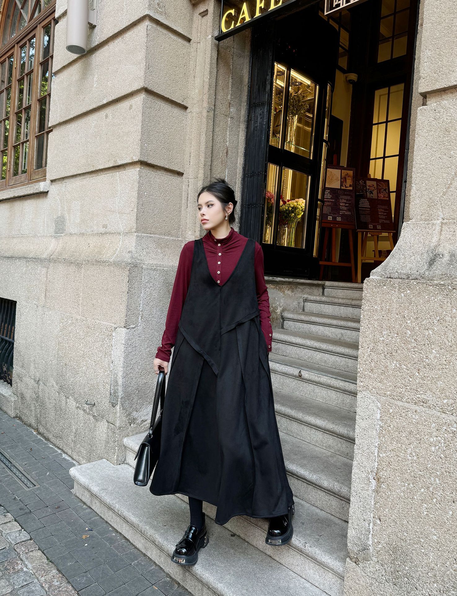 【J.Fashion】 キャミワンピース おしゃれ 袖なし ワンピースセット 個性的なデザイン レディース ノースリーブ ロングワンピース メガ割