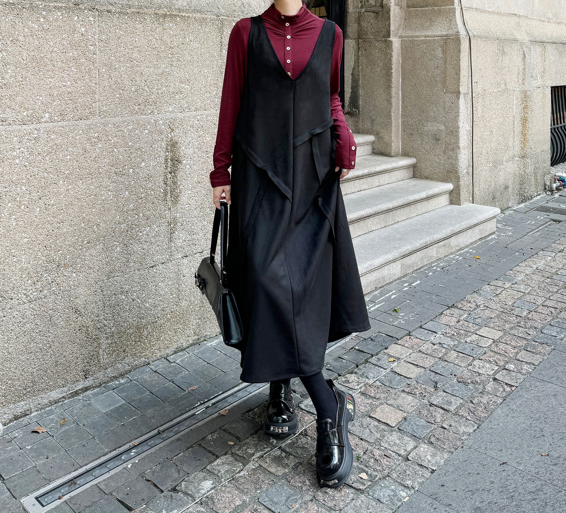 【J.Fashion】 キャミワンピース おしゃれ 袖なし ワンピースセット 個性的なデザイン レディース ノースリーブ ロングワンピース メガ割