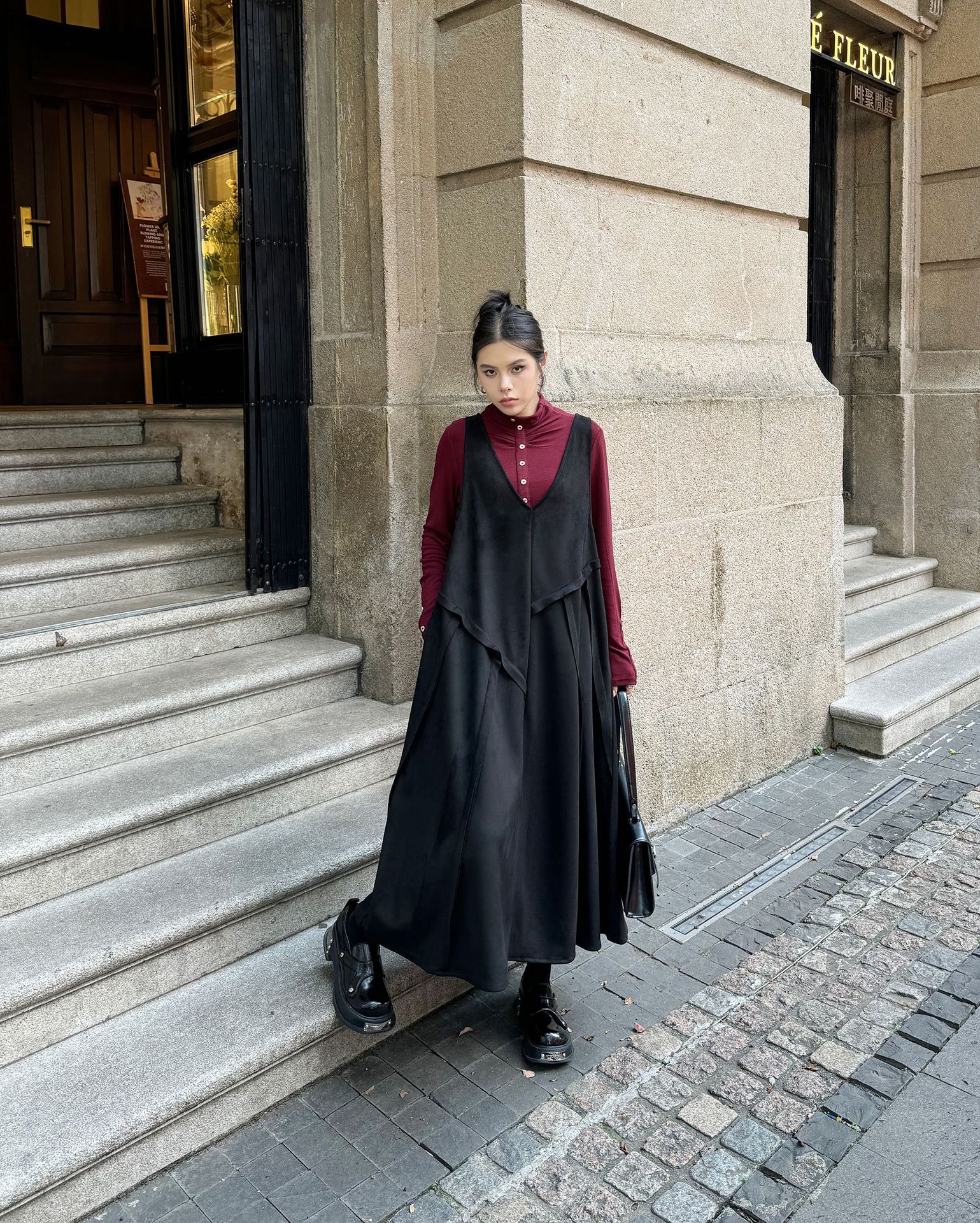 【J.Fashion】 キャミワンピース おしゃれ 袖なし ワンピースセット 個性的なデザイン レディース ノースリーブ ロングワンピース メガ割