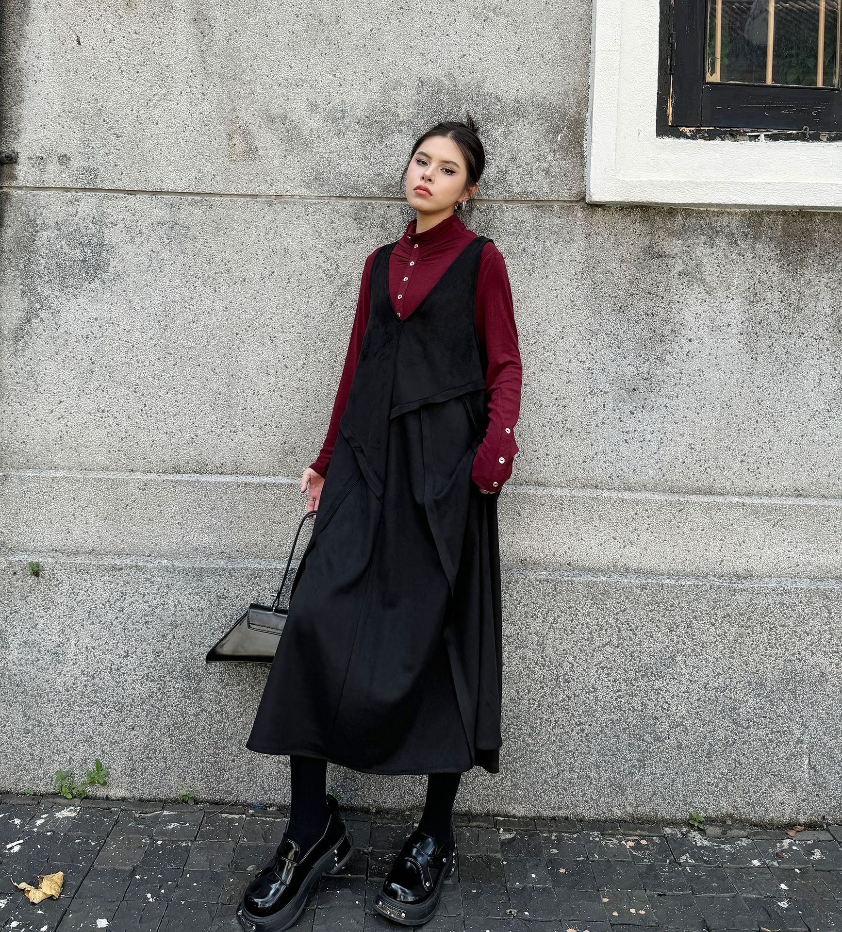 【J.Fashion】 キャミワンピース おしゃれ 袖なし ワンピースセット 個性的なデザイン レディース ノースリーブ ロングワンピース メガ割