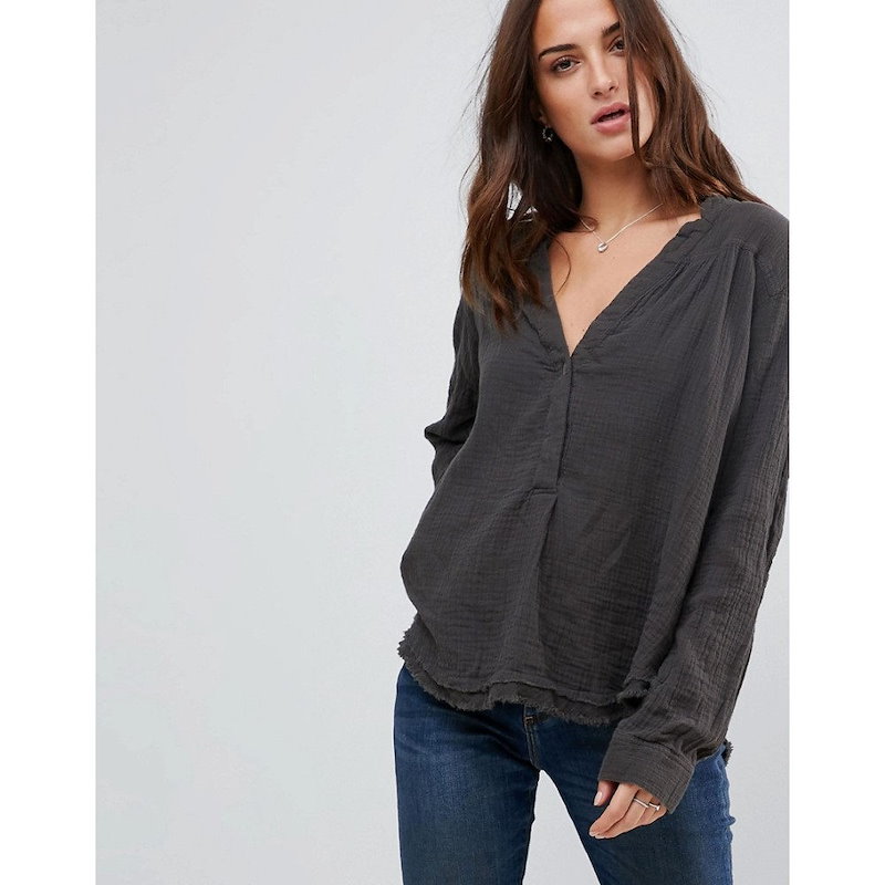 フリーピープル レディース トップス【Free People Changing Horizons Relaxed Shirt】Black フリーピープル レディース トップス【Free People Changing Horizons Relaxed Shirt】Black