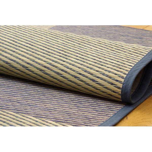 い草花ござカーペット DXパルコ裏張CP ブルー 江戸間6畳(約261352cm) (裏:不織布) 抗菌&防臭効果 い草花ござカーペット DXパルコ裏張CP ブルー 江戸間6畳(約261352cm) (裏:不織布) 抗菌&防臭効果