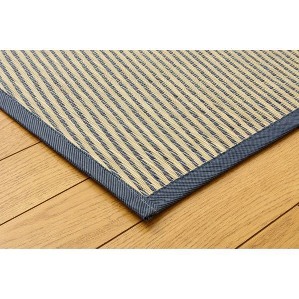 い草花ござカーペット DXパルコ裏張CP ブルー 江戸間6畳(約261352cm) (裏:不織布) 抗菌&防臭効果 い草花ござカーペット DXパルコ裏張CP ブルー 江戸間6畳(約261352cm) (裏:不織布) 抗菌&防臭効果