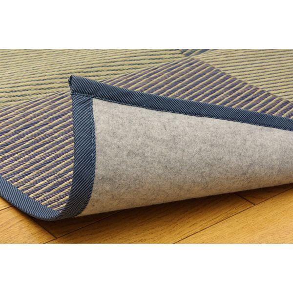 い草花ござカーペット DXパルコ裏張CP ブルー 江戸間6畳(約261352cm) (裏:不織布) 抗菌&防臭効果 い草花ござカーペット DXパルコ裏張CP ブルー 江戸間6畳(約261352cm) (裏:不織布) 抗菌&防臭効果